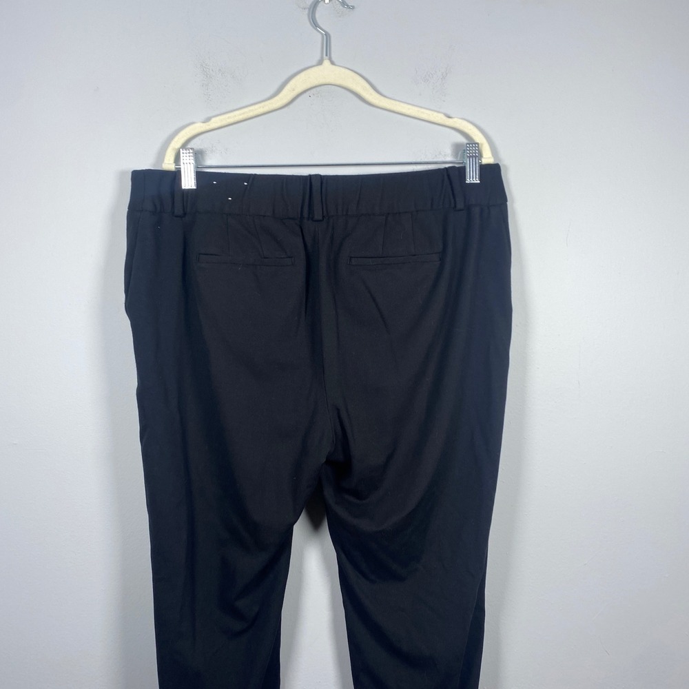 Talbots Hampshire Ankle Pants Womens 14W Black Lightweight Ponte Knit Tapered - Picture 4 of 7